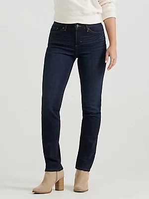 Women's Ultra Lux Comfort Slim Straight Jean in Dark And Hazy | Lee Jeans