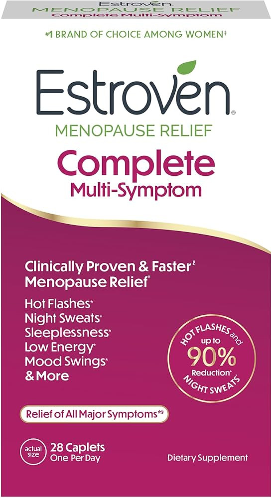 Estroven Complete Multi-Symptom Menopause Supplement for Women, 28 Ct., Clinically Proven Ingredi... | Amazon (US)