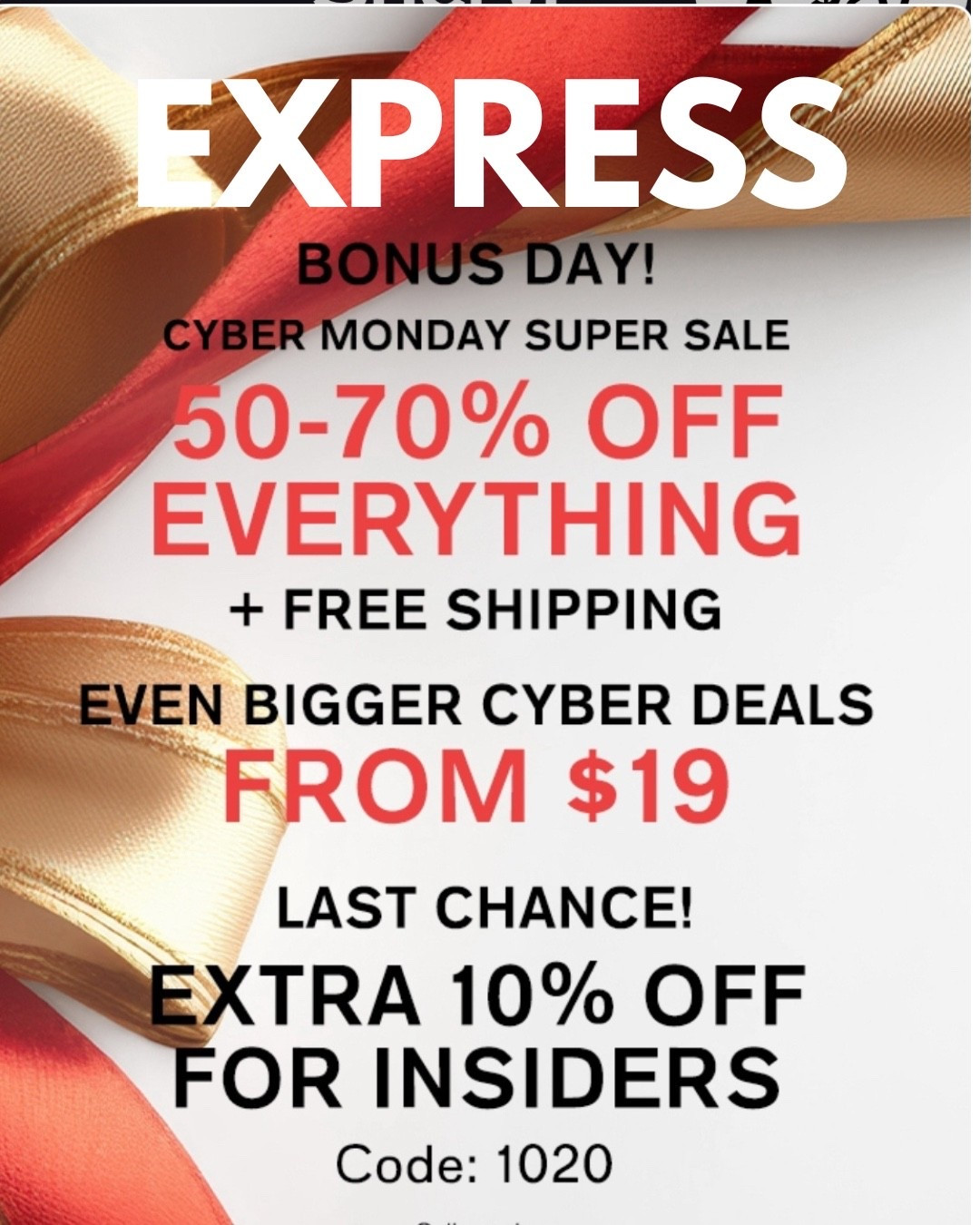 SALE EXTENDED at Express‼️ 50% to 70% OFF Site Wide!! And FREE Shipping on ALL orders!! Insiders score an additional 10% OFF!!!
🛍️  Tap any photo to shop the entire Sale!!
Gifts 🎁- Christmas Dress 👗 Party Outfit- Friendsgiving - Black Friday- Cyber Monday - XMas Gifts - WorkWear- New Years Eve 

Follow my LTK @fashionistanyc on the @shop.LTK app to view this post and get my exclusive app-only content!

#liketkit #LTKSaleAlert #LTKGiftGuide #LTKSeasonal #LTKHoliday #LTKootd #LTKgrwm #LTKFindsUnder50 #LTKdayinmylife
@shop.ltk
https://liketk.it/5CPy6