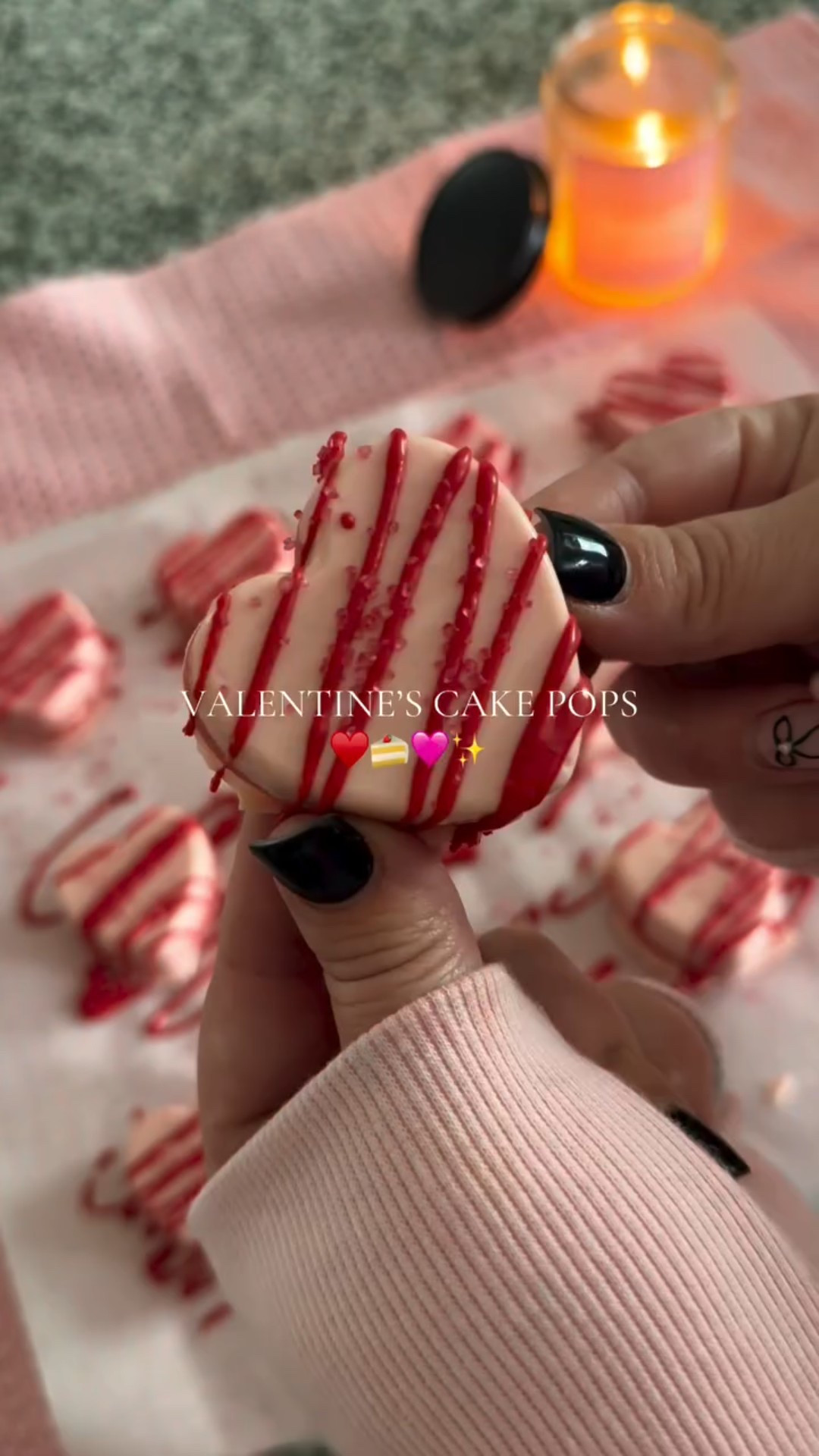 Valentine’s Day heart cake pops ♥️🍰🩷 #asmr #valentinesday #pinkaesthetic #desserttok #satisfying
