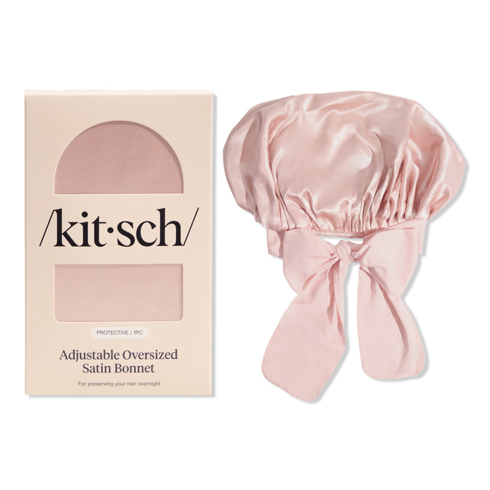 Kitsch Adjustable Oversized Satin Bonnet - Blush | Ulta