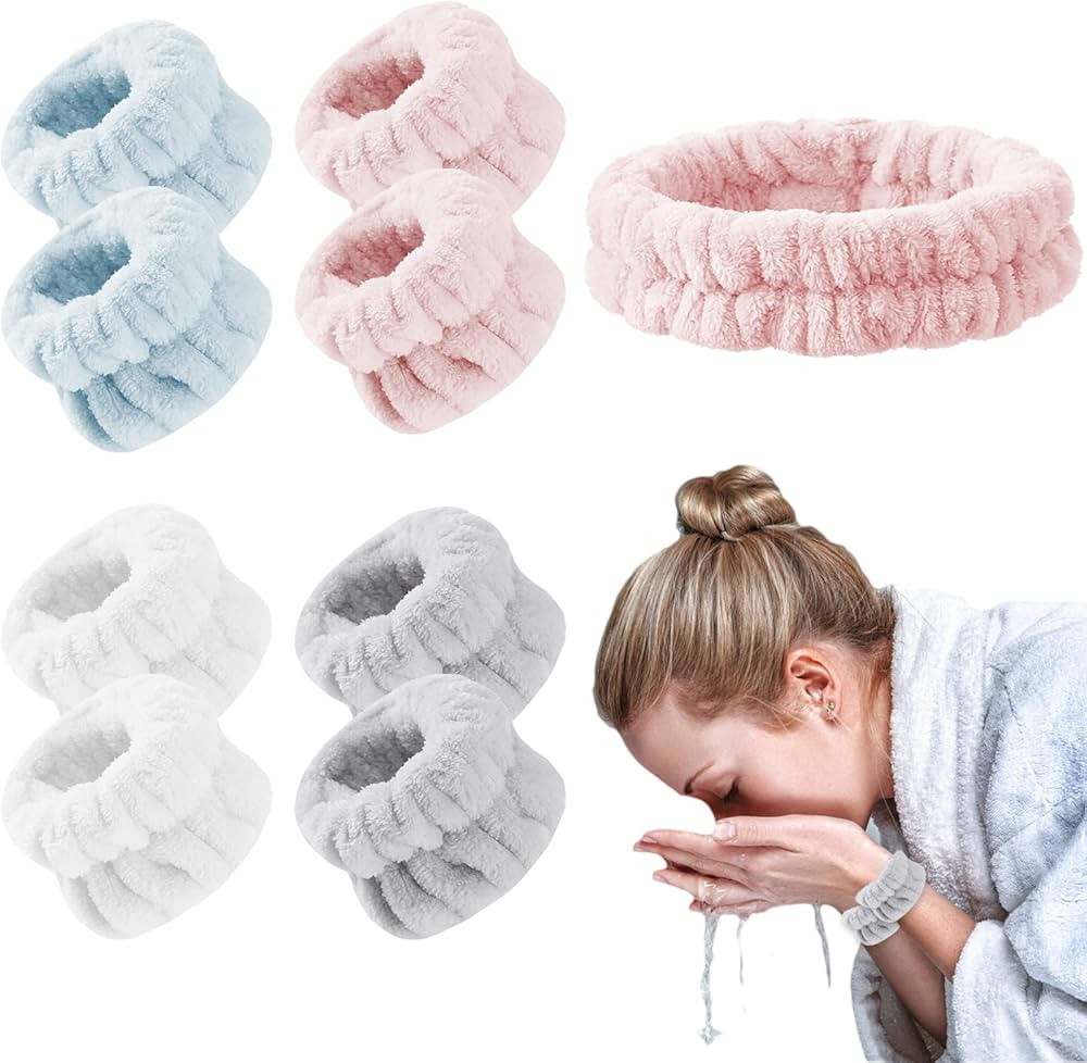 Wrist Spa Washband, Women's Wrist Towels for Washing Face, Spa Wrist Washband Microfiber, 8Pcs Wa... | Amazon (US)
