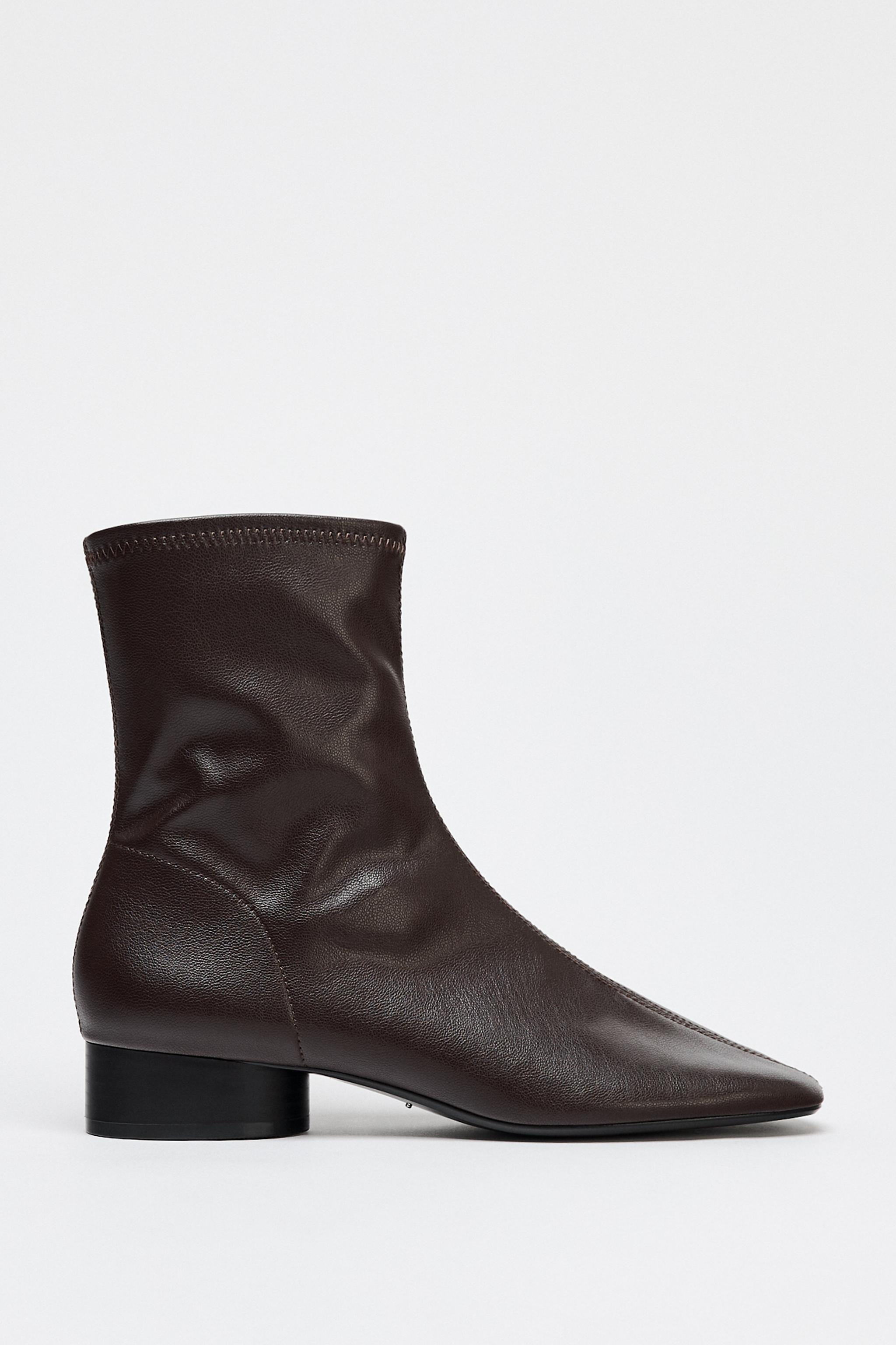 SOFT TOPSTITCHED ANKLE BOOTS | Zara US