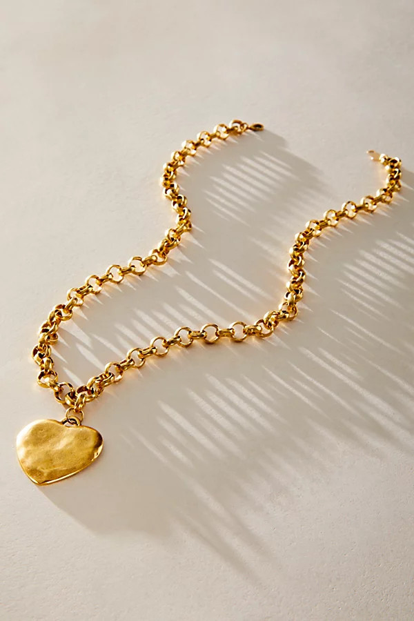 Bracha Long Puffy Heart Necklace | Free People (Global - UK&FR Excluded)