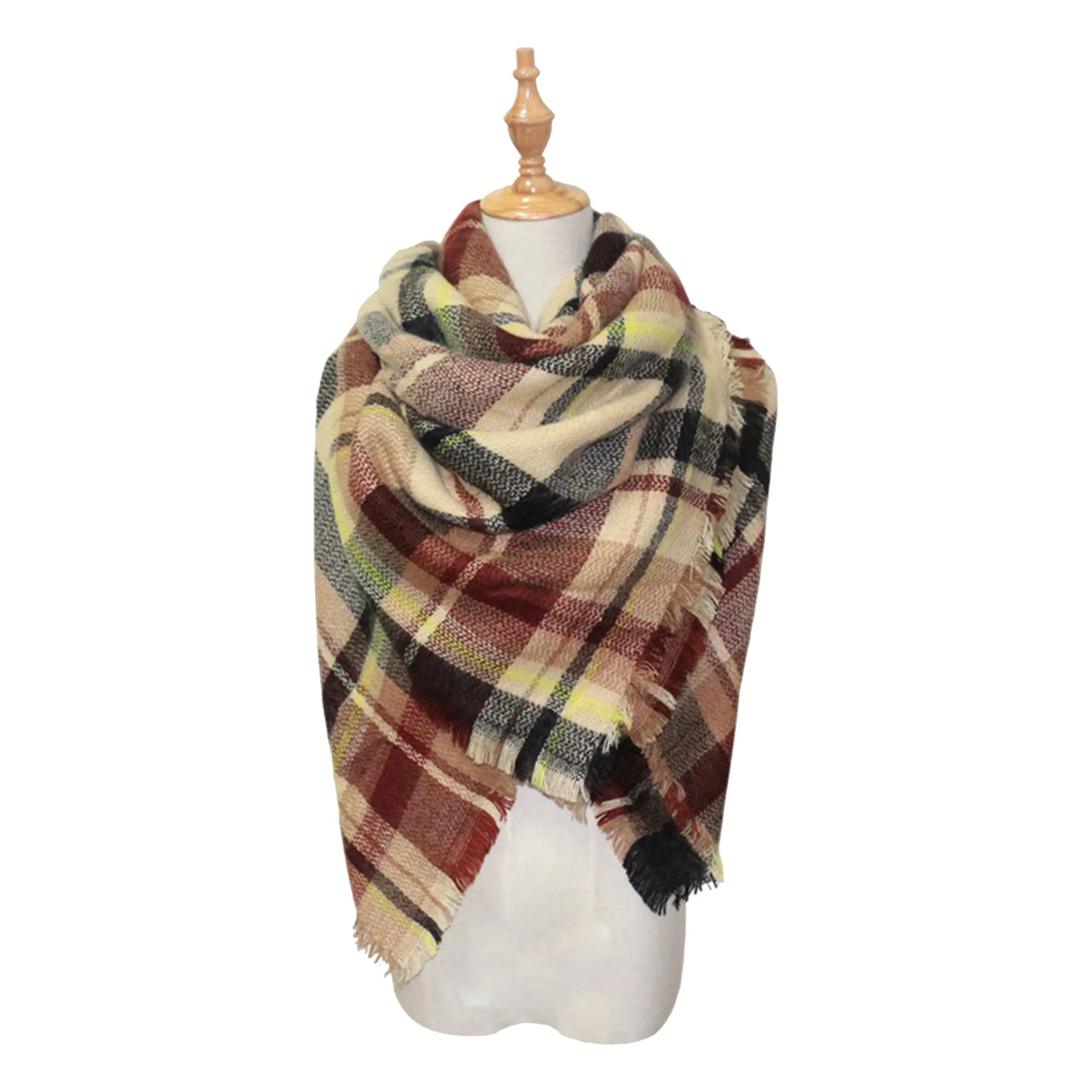 Tisoloow Long Plaid Blanket Winter Scarfs for Women Tartan Chunky Wrap Oversized Winter/Fall Shaw... | Walmart (US)