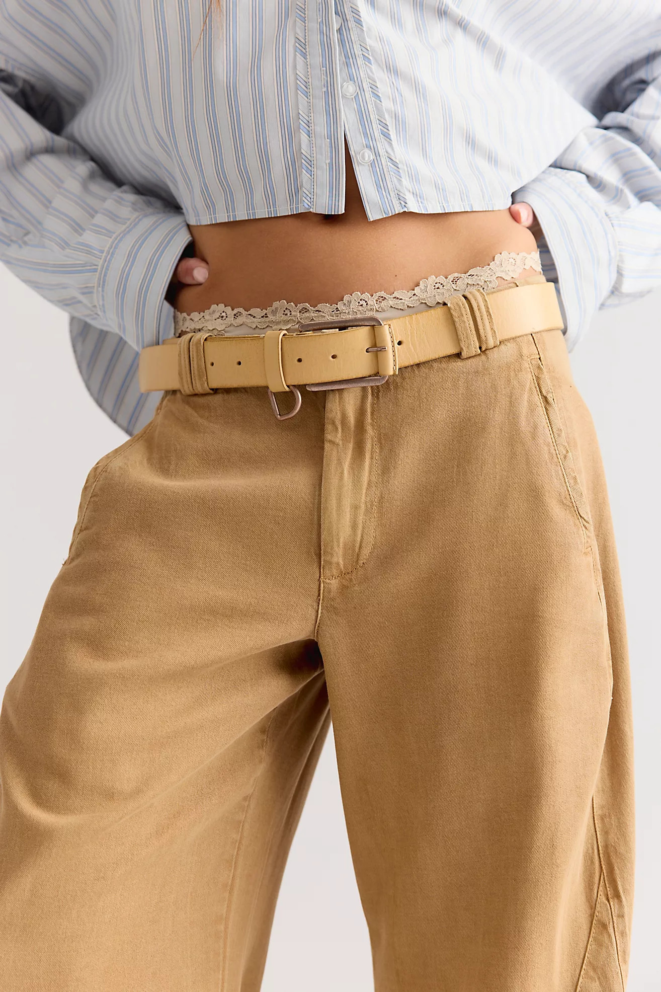 Spotlight Washed Barrel Chino Trousers | Free People (Global - UK&FR Excluded)