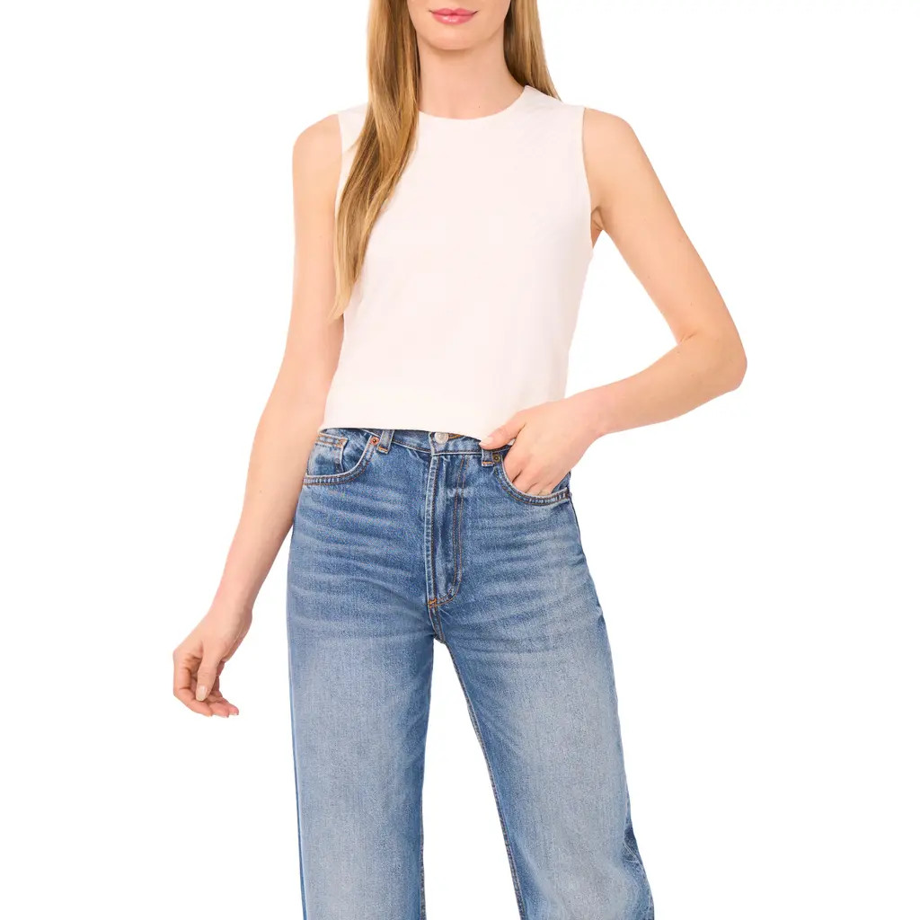 Halogen® Diagonal Stripe Knit Tank in New Ivory at Nordstrom Rack, Size Medium | Nordstrom Rack