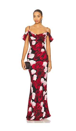 Rosalie Dress in Midnight Roses | Revolve Clothing (Global)