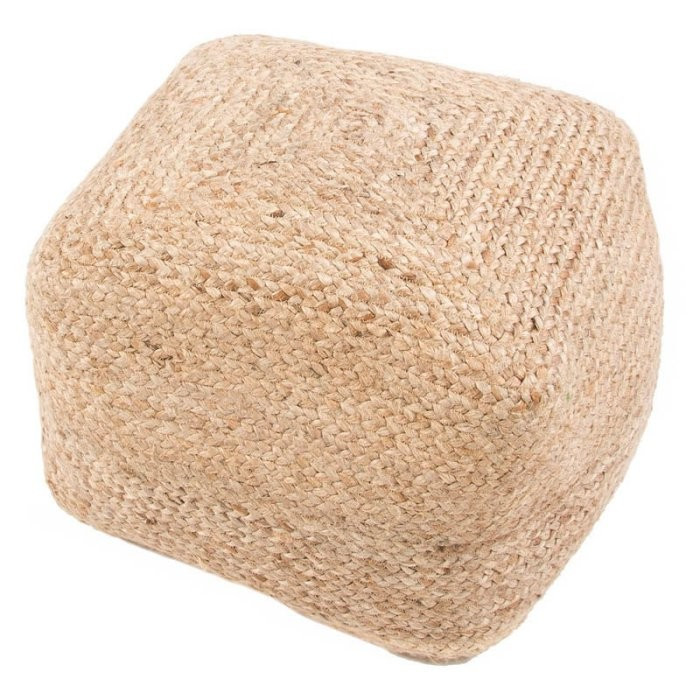 Jaipur Rugs Handmade Jute Saba Sangram Square Pouf | Hayneedle