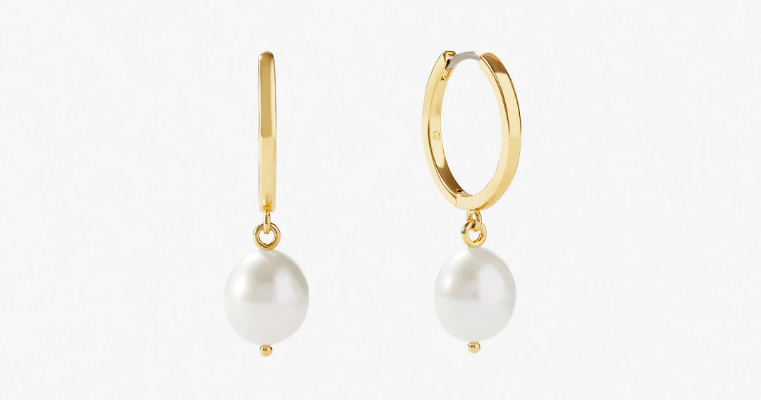 Pearl Hoops - Medium Frida | Ana Luisa