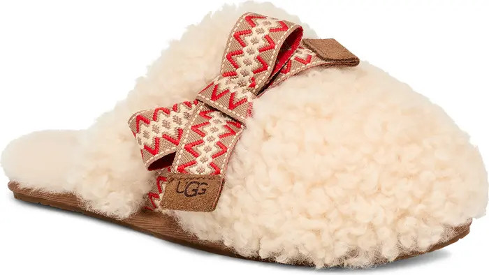 Maxi Curly Genuine Shearling Scuff Slipper (Women) | Nordstrom