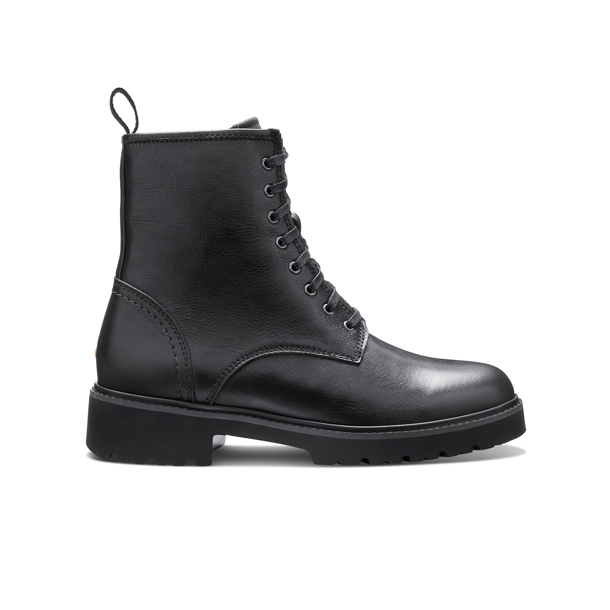 Women's Lombard Lug Sole Boot | Black Leather | Samuel Hubbard