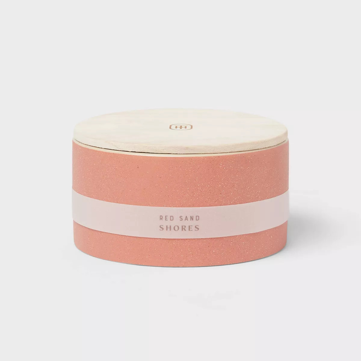 3-Wick Matte Textured 16oz Ceramic Candle with Wooden Wick Red Sand Shores - Threshold™ | Target