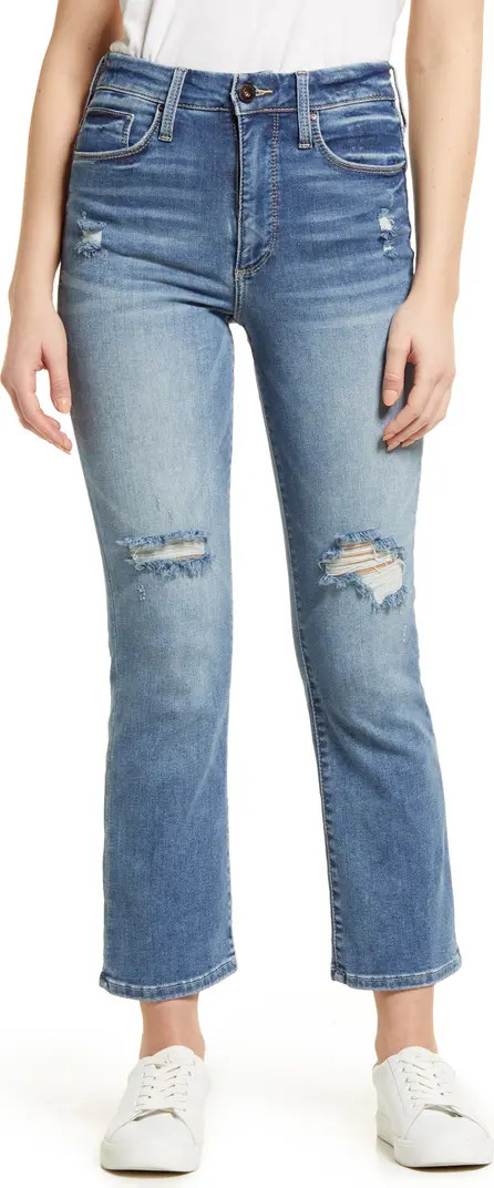 Whetherly Charlie Distressed High Waist Kick Flare Jeans | Nordstrom | Nordstrom