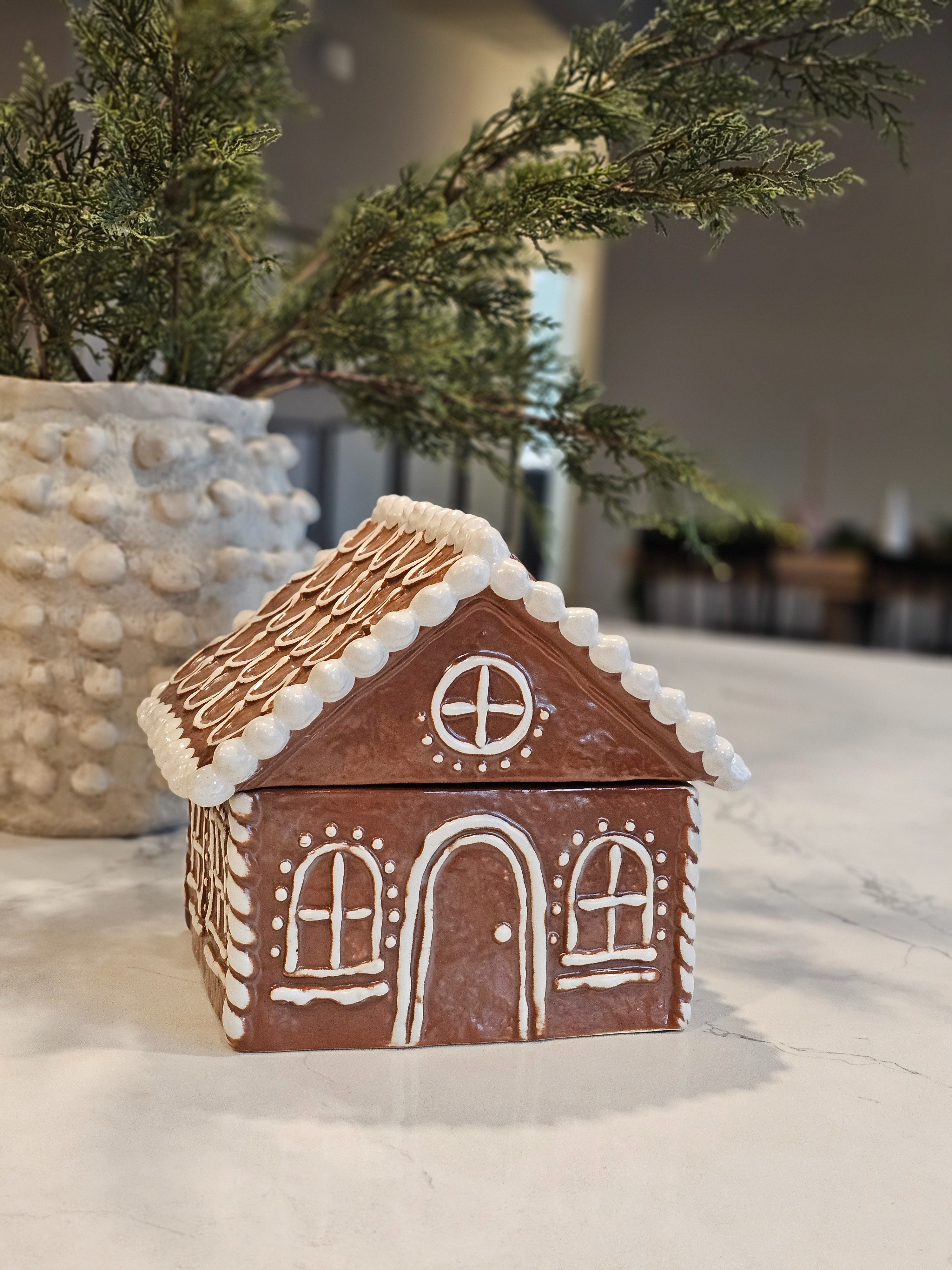 Gingerbread cookie jar youll love to bring out yearly#gingerbread#potterybarn

