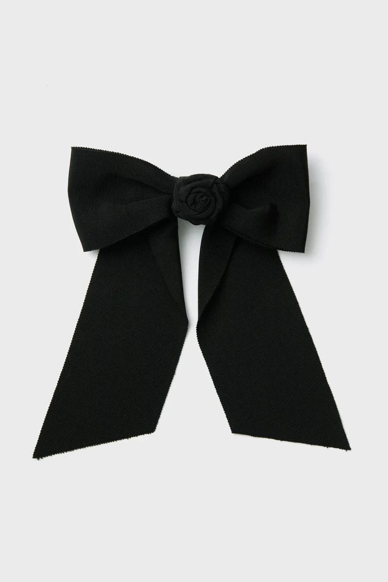 Black Rosette Hair Bow | Tuckernuck (US)