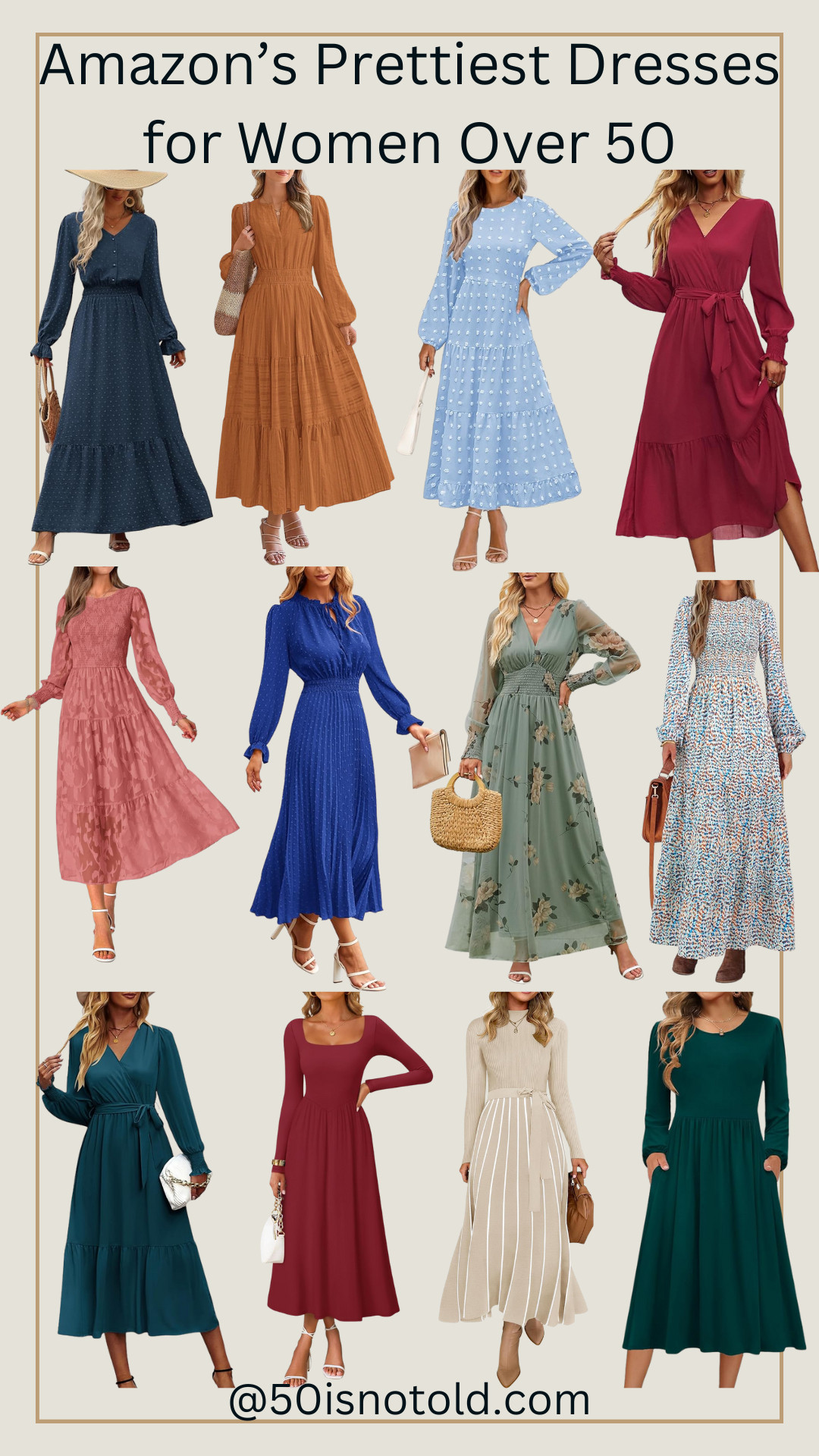 Gurls, Amazon is knocking it out of the park with these gorgeous dresses! Flowy, feminine, and so flattering — the kind we love because they skim right over everything we don’t want to show, ha! These are perfect for church, date night, holiday get-togethers, or just feeling pretty on an ordinary day. Affordable, comfy, and super chic! 

 #LTKOver40 #LTKFindsUnder50 #LTKFindsUnder100