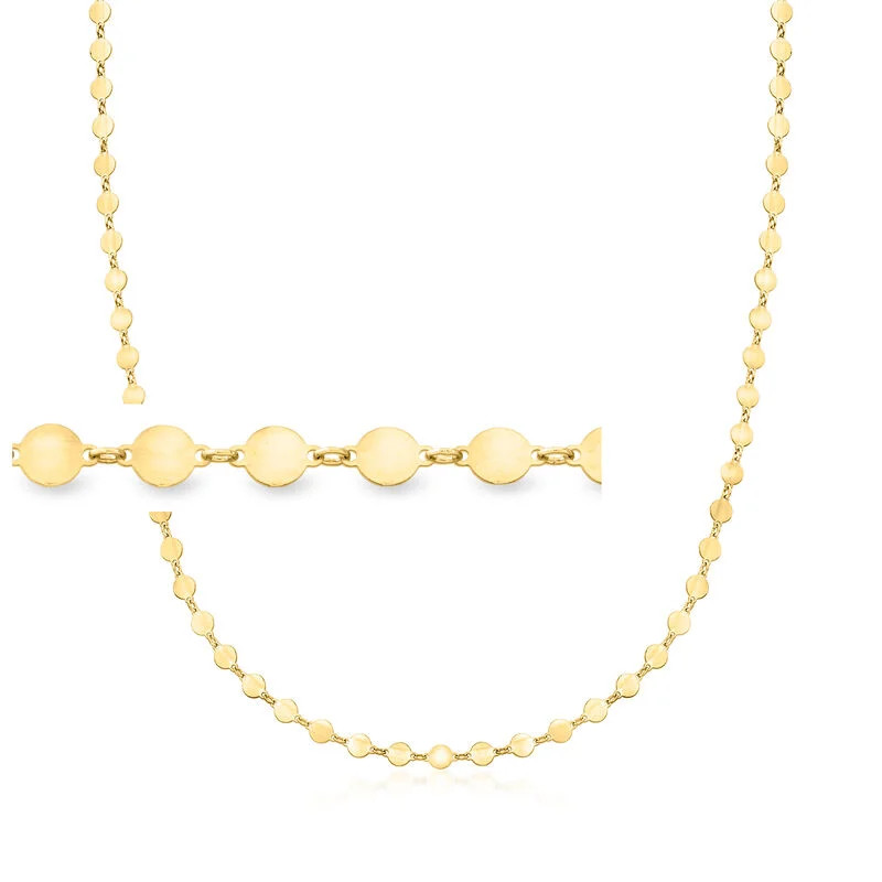 Italian 18kt Gold Over Sterling Mirror-Link Necklace | Ross-Simons