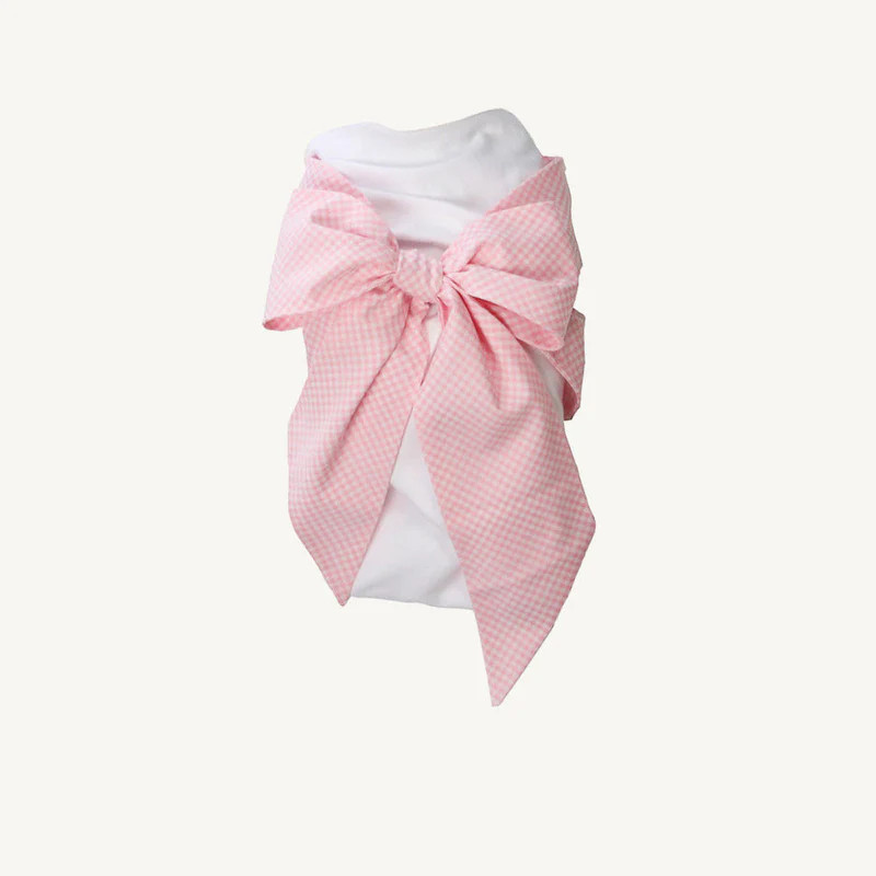 Bow Swaddle ® - Pink Greenbrier Gingham | The Beaufort Bonnet Company