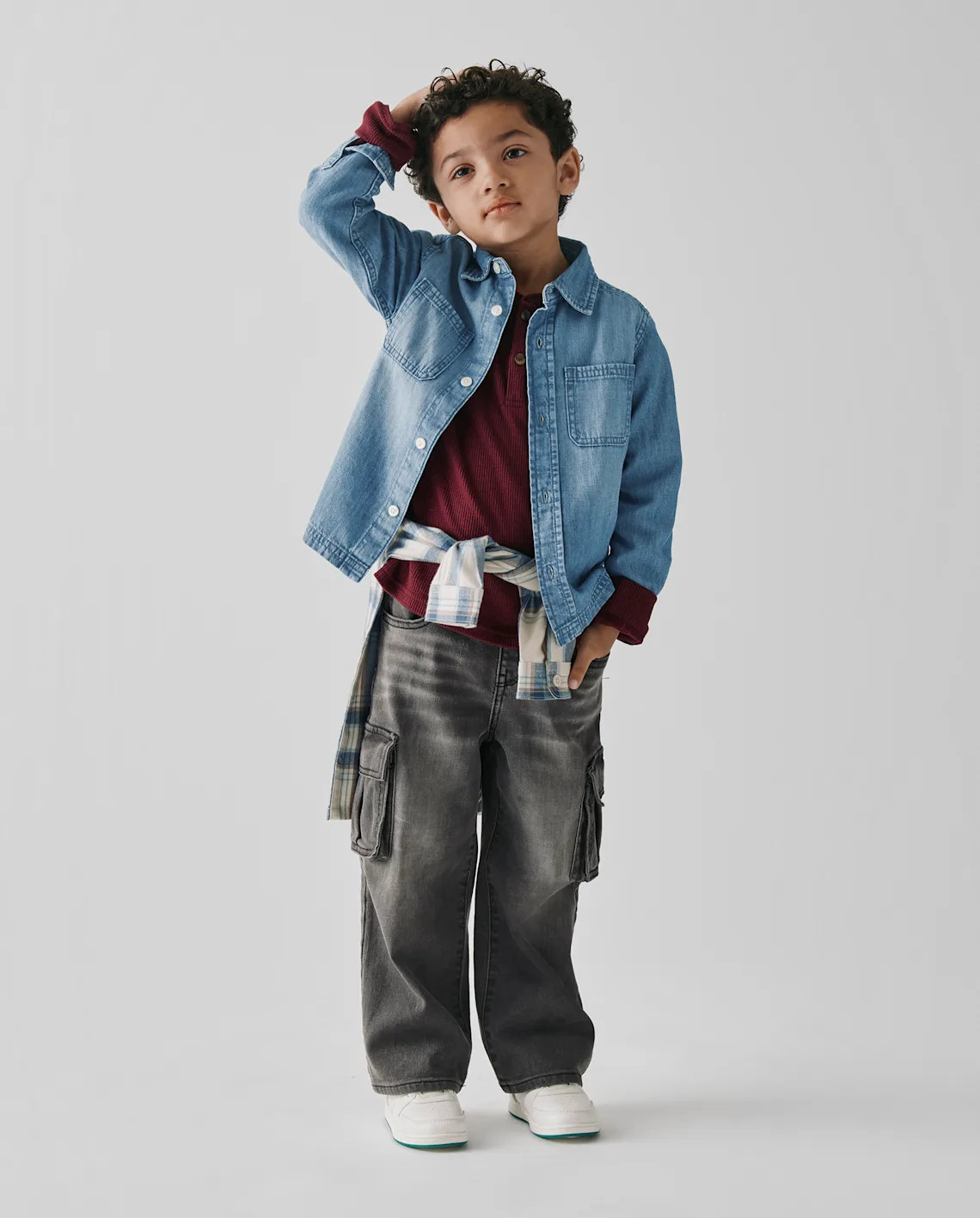 Baby And Toddler Baggy Cargo Jeans - blue | The Children's Place