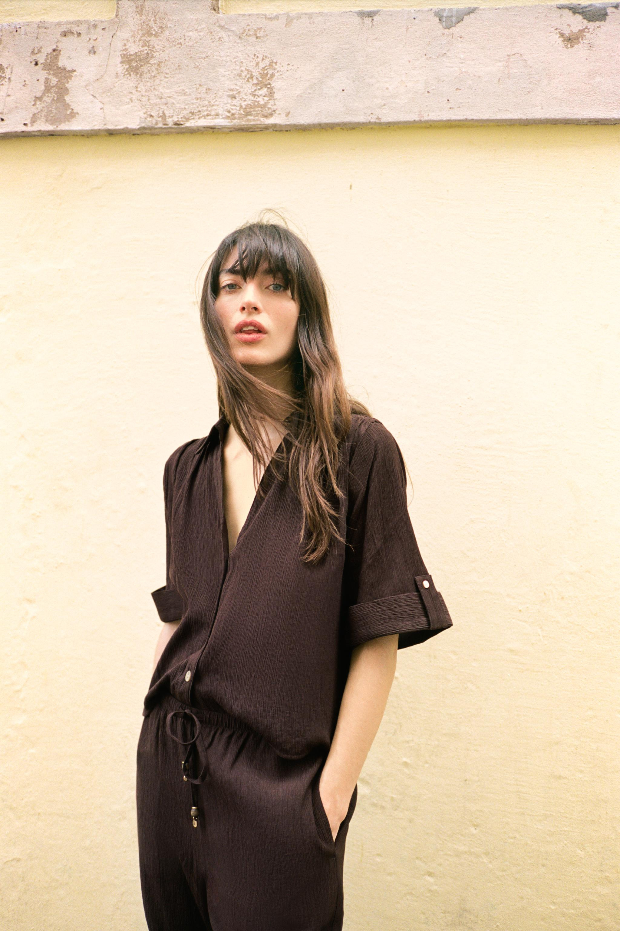 FLOWY SHORT SLEEVE SHIRT | Zara US