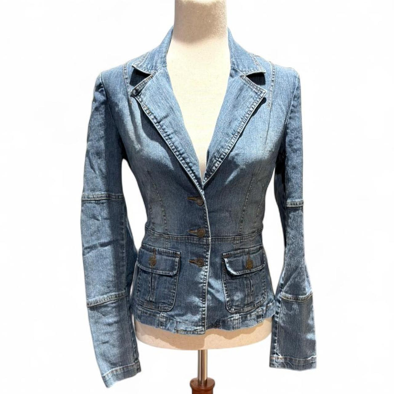 YMI Jeans Women's Blazer Jacket - Blue - M | Depop US