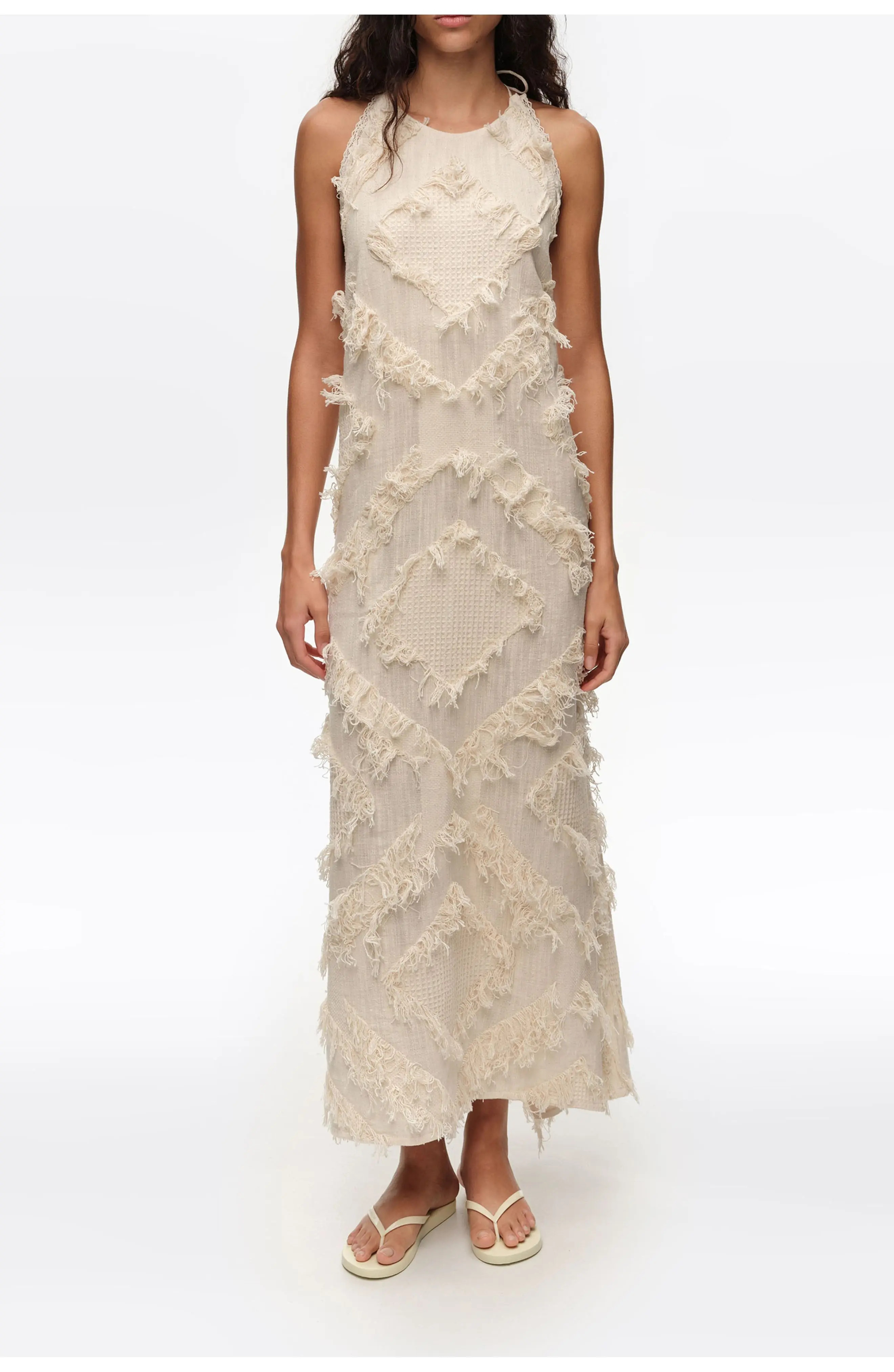 BIMBA Y LOLA Halter Neck Dress With Fringing (Women) | Nordstrom | Nordstrom