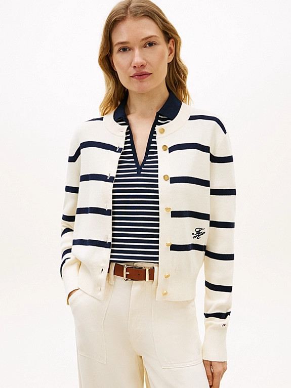 Premium Knit Gold-Tone Button Cardigan | Tommy Hilfiger UK