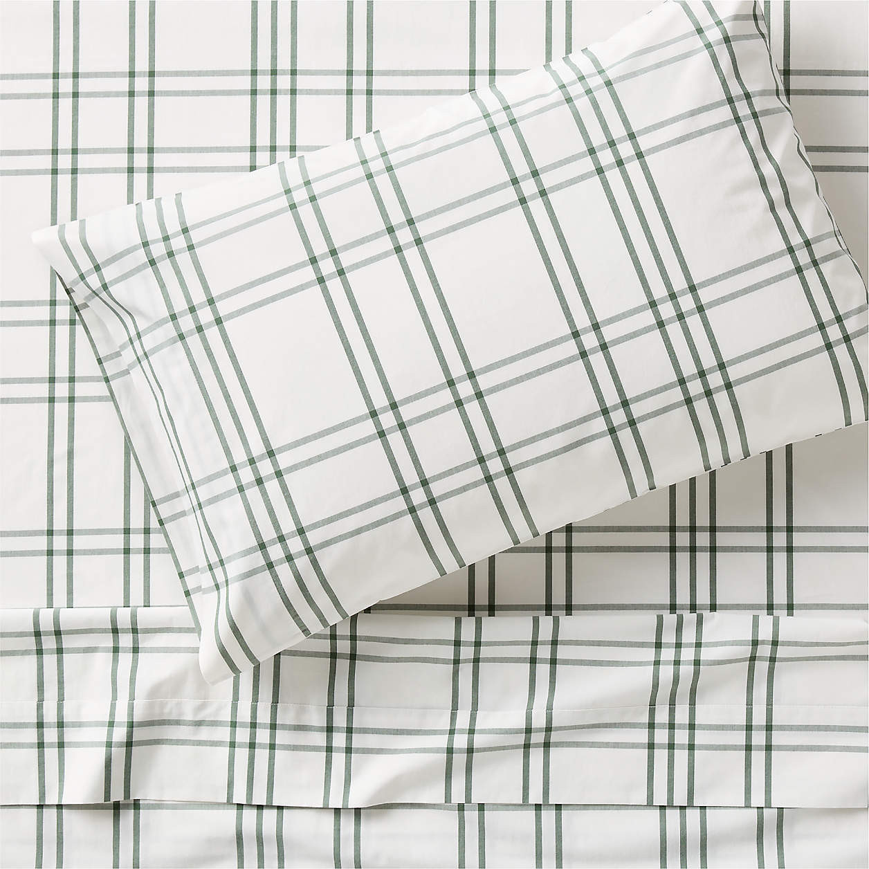 Stax Green 100% Organic Cotton Kids Twin Sheet Set + Reviews | Crate & Kids | Crate & Barrel