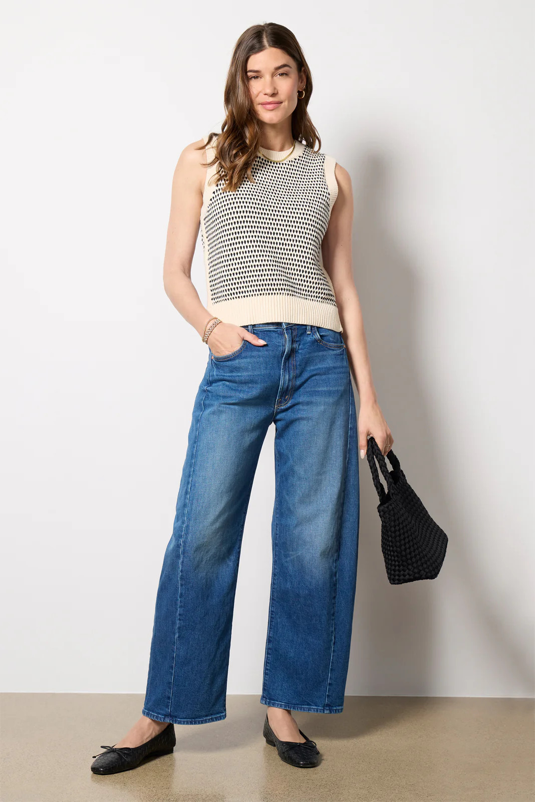 MOTHER Women's The Full Pipe Flood Jeans, Size 29, Blue | Evereve