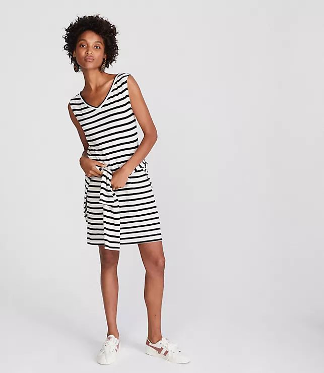 Lou & Grey Striped V-Neck Dress | LOFT | LOFT