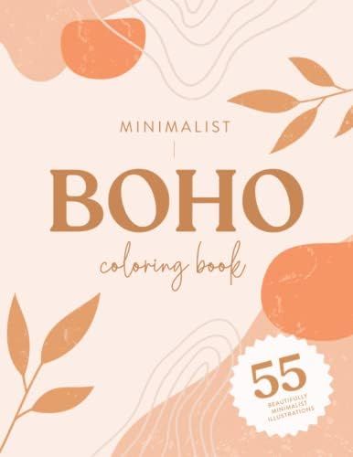 Minimalist Boho Coloring Book: A Minimalist Coloring Book with Abstract & Bohemian Aesthetic Colorin | Amazon (US)