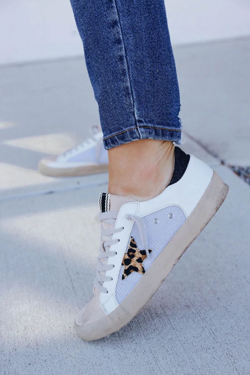 Promise Leopard Star Sneaker By Shushop | Whiskey Darling Boutique