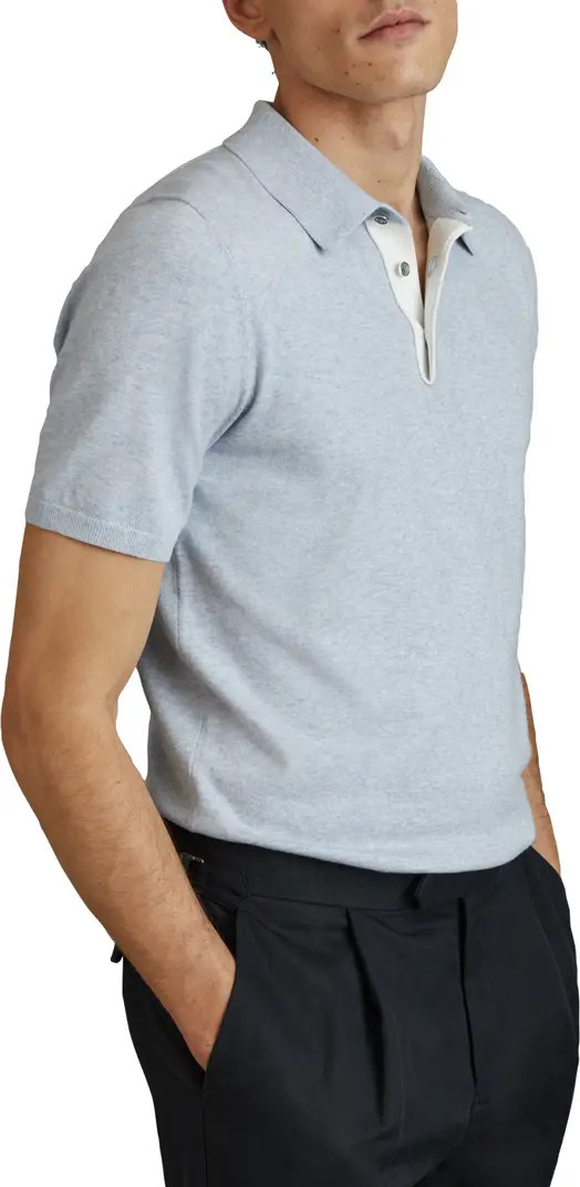Reiss Finch Heathered Polo Sweater | Nordstrom | Nordstrom