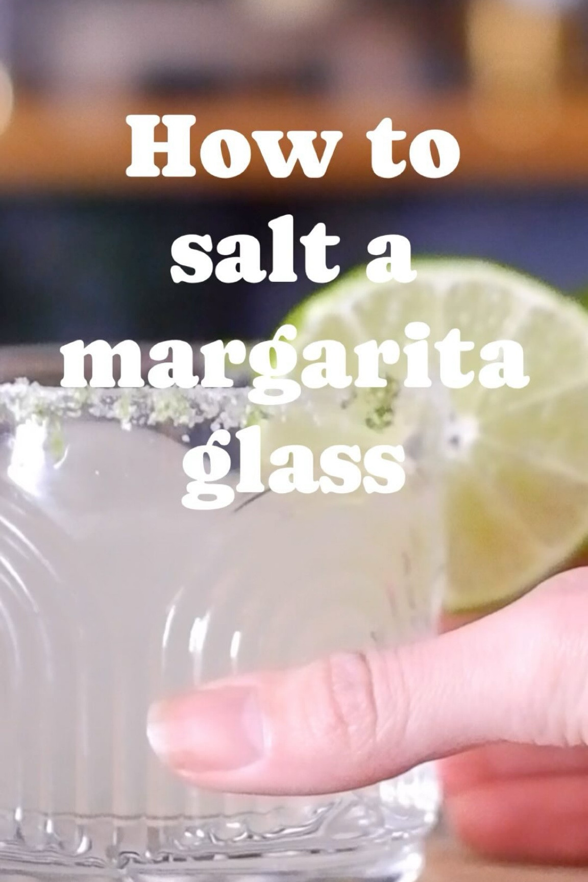 Hey, cocktail fans! Another Tuesday Tip time. Let’s talk about adding salt to a margarita glass! This does amazing things for balancing the sweet and tart flavors of the margarita and you can even get a little wild and add tajin or fresh grated citrus rind!

1. Rub a lime wedge around your glass rim. This helps the salt stick.
2. Spread coarse kosher salt on a flat plate
3. Dip the rim of your glass into the salt, and twist it for even coverage.

And there you have it! A perfectly salted margarita glass. Cheers!