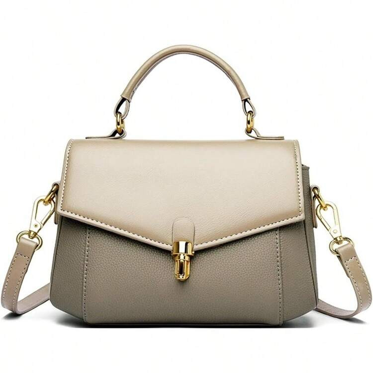Genuine Leather Crossbody Bag For Women, Tote Bag Removable Shoulder Strap | SHEIN
