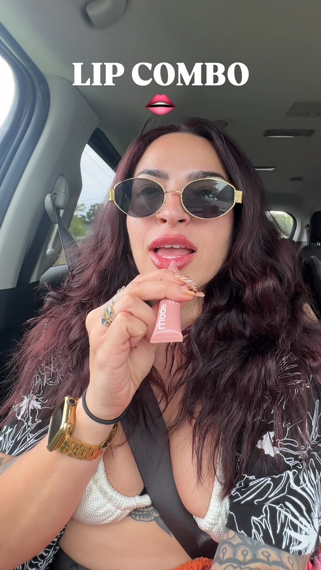 Loving this lip combo. Makes the lips look PLUMPPPP and lasts all day! 

Sacheu lip stain in pinked
Covergirl outlast in sugey girl
Rhode gloss in toast 

#LTKBeauty #LTKMidsize