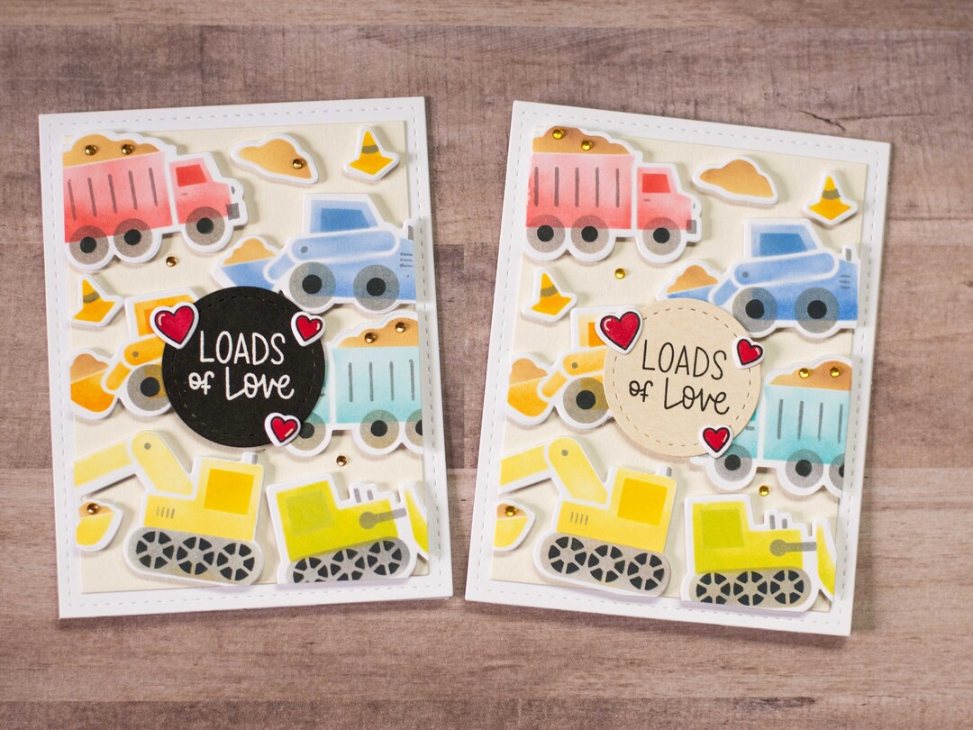 Loads of Love Construction Truck Handmade Card- 2 pack | Etsy (US)