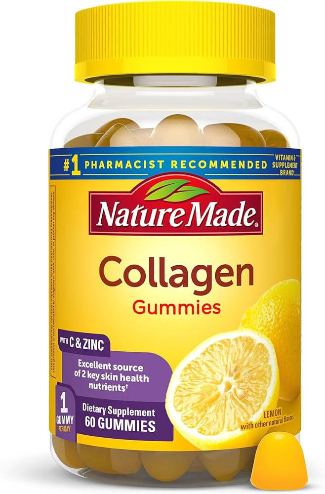 Nature Made Collagen Gummies with Vitamin C, Zinc and Biotin, Hydrolyzed Collagen Peptides Supple... | Amazon (US)