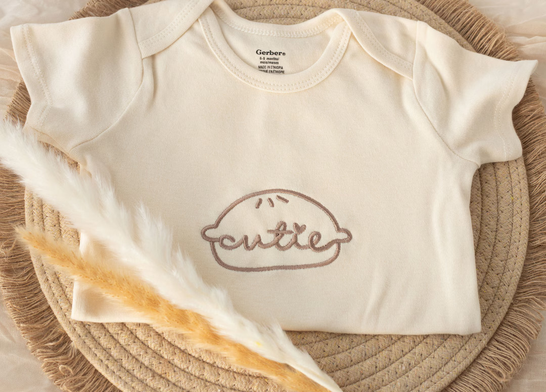 Embroidered Cutie Pie Onesie® or Tshirt Embroidered Gifts for Newborn, Cute Baby Girl Outfit, Em... | Etsy (US)