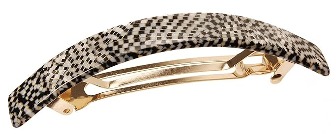 France Luxe Narrow Rectangle Volume Barrette - Opera Silver | Amazon (US)