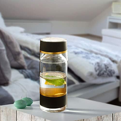 CEVVIZZ Bedside Water Carafe With Glass Set -Cup and Bottle to Keep Next To Your Bed for a Handy Mid | Amazon (US)