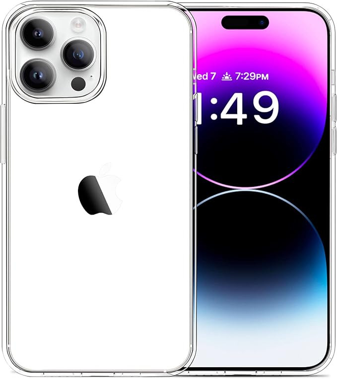 JJGoo Compatible with iPhone 14 Pro Case, Clear Soft Shockproof Protective Slim Thin Bumper Cover... | Amazon (US)