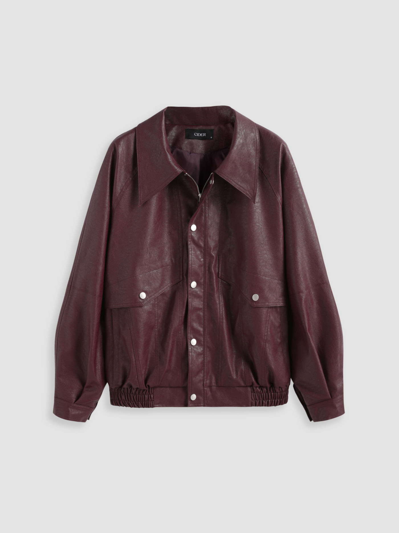 Festival Outfits Faux Leather Faux Leather Zipper Jacket For Daily Casual | Cider