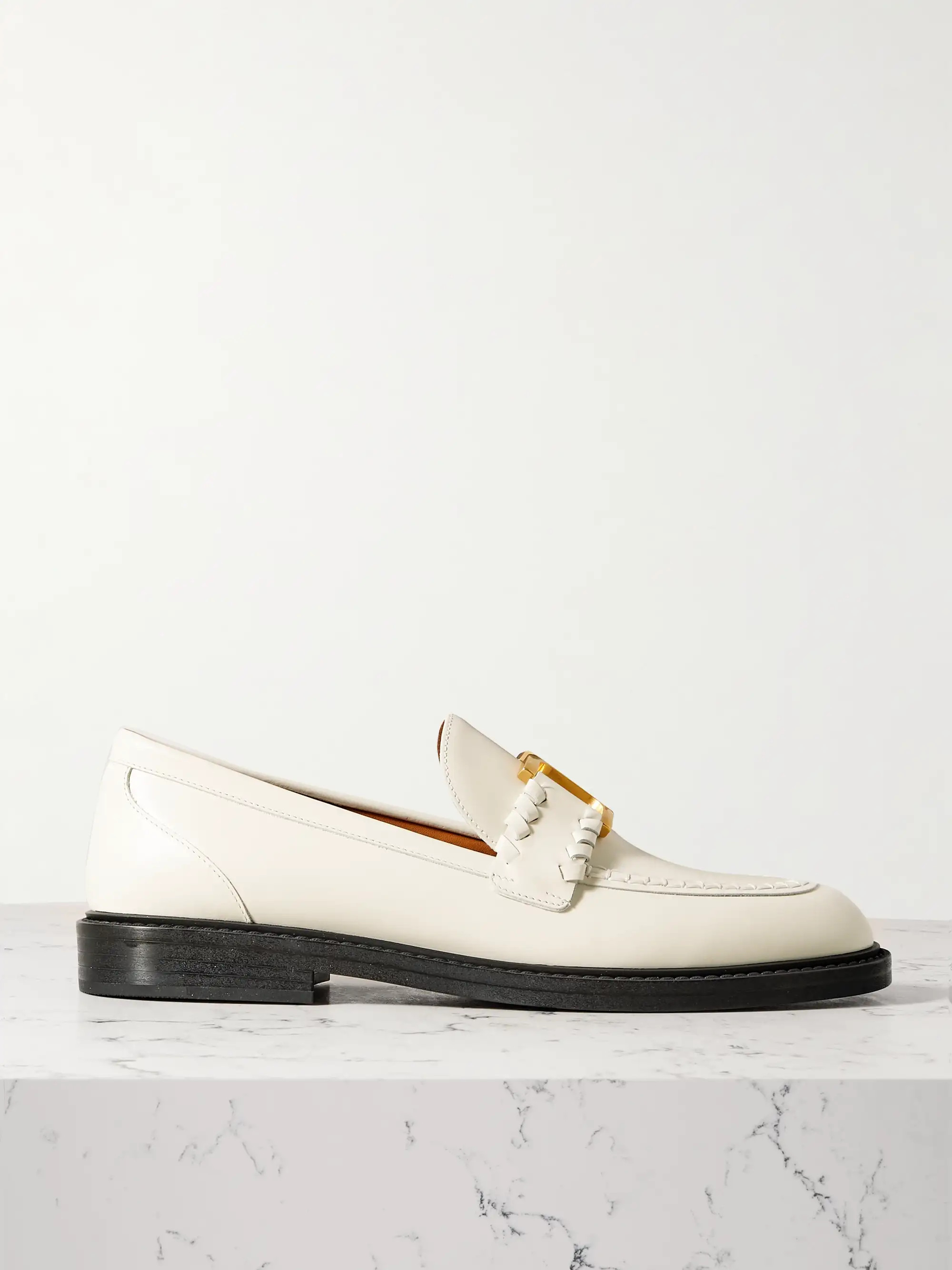 + NET SUSTAIN Marcie embellished leather loafers | NET-A-PORTER (US)
