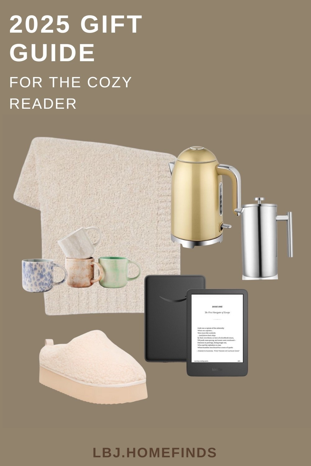 2025 Gift Guide — for the cozy reader or homebody in your life. Who wouldn’t love a good chill evening with their cozy slippers, a kindle and some hot tea! I’m sure you can think of someone who would love this!!

#LTKHoliday #LTKSeasonal #LTKFindsUnder100