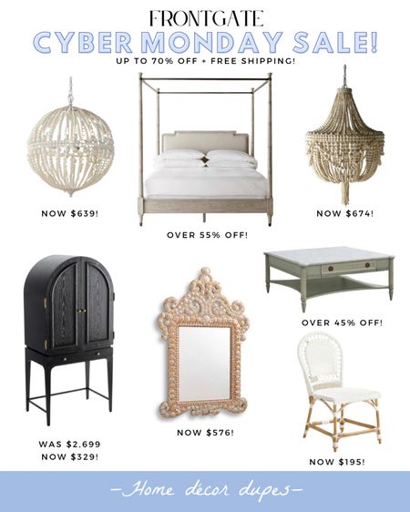 Frontgate Cyber Monday sale is on and it’s so good!! 🙌🏻 Now get up to 70% OFF sitewide PLUS free shipping…including furniture!!! 💃🏼💃🏼💃🏼

Linked some of the best deals I could find, like this gorgeous bed now over 55% OFF 🤯 and this cabinet is beautiful inside and now just $329 😮

Plus so many great coastal pieces like these lighting pendants now on sale and I absolutely love this shell mirror as a statement piece!! And now it’s on sale and ships free!! And I linked a few outdoor pieces like this bistro chair that’s now under $200! 👏🏻👏🏻👏🏻 more deals linked 🤍

#LTKCyberweek #LTKhome #LTKsalealert