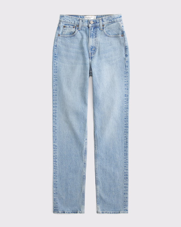 Women's Curve Love Ultra High Rise 90s Straight Jean | Women's Bottoms | Abercrombie.com | Abercrombie & Fitch (US)