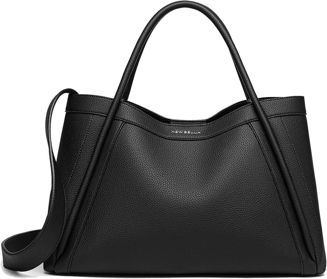 NEWBELLA Kelly Vegan Leather Tote Bag for Women - Stylish Versatile Commute Top Handle Bag, Hobo ... | Amazon (US)