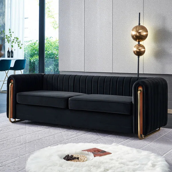 84.25'' Velvet Sofa | Wayfair North America